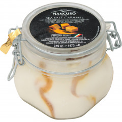 Mancuso Lody słony karmel z pastą karmelową variegato, ozdobione granulkami karmelowymi, 340 g (473 ml)
