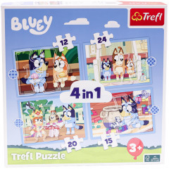 Puzzle Trefl 4w1 Bluey i jego świat 
