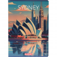 Zeszyt Herlitz Retro City A4 80k kratka z marginesem