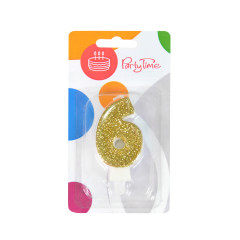 Świeczka cyferka premium nr 6