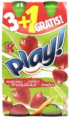 Kubuś play marchew-jabłko-truskawka-limetka 4*400 ml 