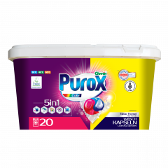 Purox caps color kapsułki dwukomorowe do prania kolorów 20 szt iml