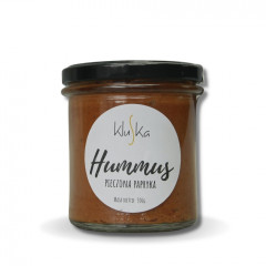 Hummus kluska pieczona papryka 