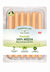 Parówki 100% mięsa bez konserwantów 210g Goodvalley