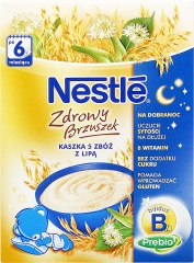 NESTLE SKARBY ZBÓŻ Kaszka 5 zbóż z lipą po 6 miesiącu 250 g