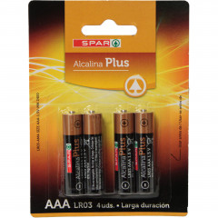 Spar baterie alkaliczne plus lr03 aaa 1,5v 4szt 