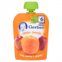 Gerber Deserek w tubce jabłko morela po 6 miesiącu 90 g