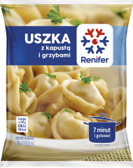 Uszka Renifer z kapustą i grzybami 