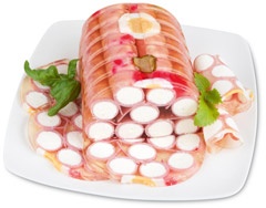 Roladki z szynki z chrzanem 