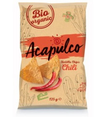 Nachosy o smaku chili bio 