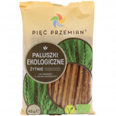 Paluszki Pięć Przemian bio żytnie pełnoziarniste 