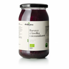 Zupa delikatna bio barszcz z fasolką i ziemniakami 900ml słoik 