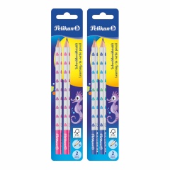 Ołówki Pelikan drewniane jumbo trójkątne 2szt 