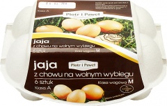 Jaja z chowu na wolnym wybiegu M Piotr i Paweł