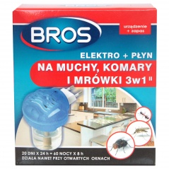 BROS - elektro + płyn 3w1 na muchy. komary i mrówki