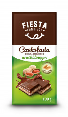 Czekolada Etiuda mleczna z nadzieniem arachidowym 100 g 