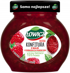 Konfitura łowicz 100% z malin i czerwonych porzeczek 240g 