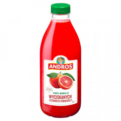 Sok 100% Andros czerwona pomarańcza 1l doliczana jest kaucja 50 gr 
