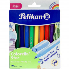 Flamastry Pelikan colorella star 10 kolorów 