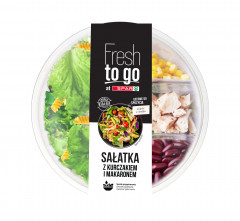 Sałatka Fresh to go at Spar kurczak z makaronem 