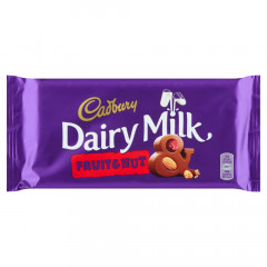 Czekolada cabdury mleczna z owocami i orzechami 