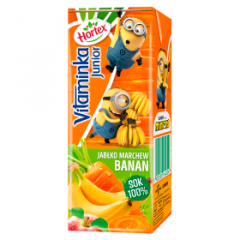 Hortex Vitaminka junior Jabłko, marchew, banan sok 100% karton 200ml