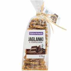 Ciastka jaglanki z czekoladą. 