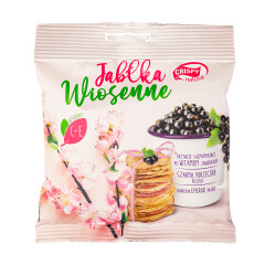 Suszone jabłka ze smakiem czarna porzeczka z witaminami C i E  18g Crispy Natural
