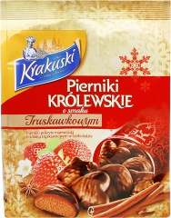 Krakuski Pierniki Królewskie o smaku truskawkowym 150g