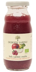 Sok z jabłek i malin bio 