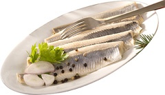 Płaty śledziowe solone a la matjas 