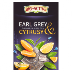 Big-Active Herbata Czarna Earl Grey o smaku bergamotki i cytrusów, aromatyzowana 20 torebek x 2g (40g)