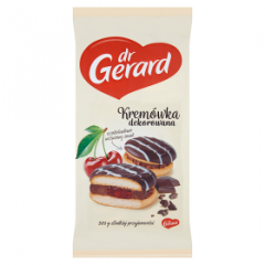 Ciastka dr gerard kremówki dekorowane wiśniowo czekoladowe 