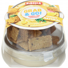 Hummus Ribella Grab&Go naturalny z krakersami z ciecierzycy 