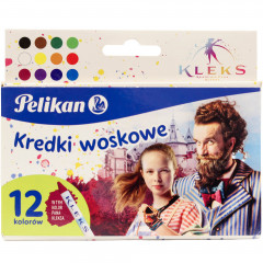 Pelikan Kredki woskowe 12 szt KLEKS