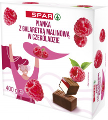 Pianki Spar z galaretką smak malinowy w czekoladzie 