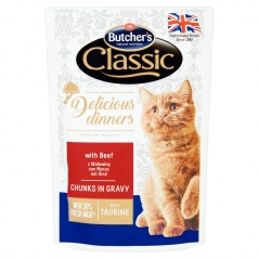 Butcher's Delicious Dinners Cat z wołowiną kawałki w sosie 100g