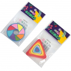 Gumka kolorowa różne wzory 