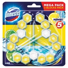 DOMESTOS POWER 5 LIME KOSTKA TOALETOWA 3 X 55 G