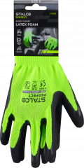 Rękawice Stalco perfect poliestr latex foam 9" 1szt 