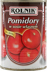 Pomidory Rolnik konserwowe bez skórki 