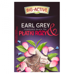 Big-Active herbata czarna Earl Grey i płatki róży (20 torebek x 2g) 20g