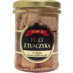 Filet z tuńczyka w oleju M&K słoik 