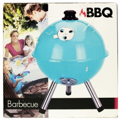 Grill bbq kolorowy na 3 chromowanych nogach 