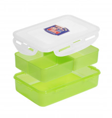 Pojemnik plastik prostokątny dziel.zielony 800ml 