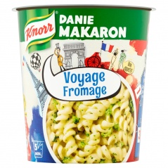 Danie makaron z sosem serowym i brokułami Knorr 