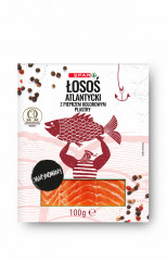 Spar łosoś atlantycki marynowany z kolorowym pieprzem plastry 