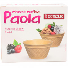 Wafle gotszlik do lodów miseczka waflowa paola 6 szt 