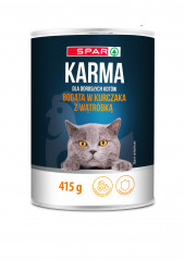 Karma dla kota Spar adult z kurczakiem i wątróbką 