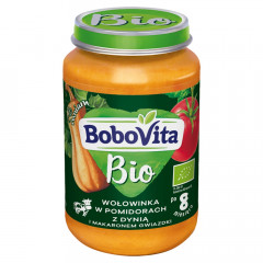 Obiadek bobovita bio wołowina w pomidorach z dynią po 8 mies 190g 